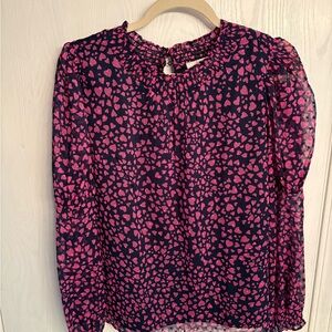 Loft heart print blouse